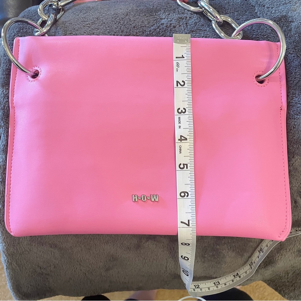 NWT House Of Want Vegan Leather Chill Clutch Handbag Taffy Pink - Picture 7 of 11